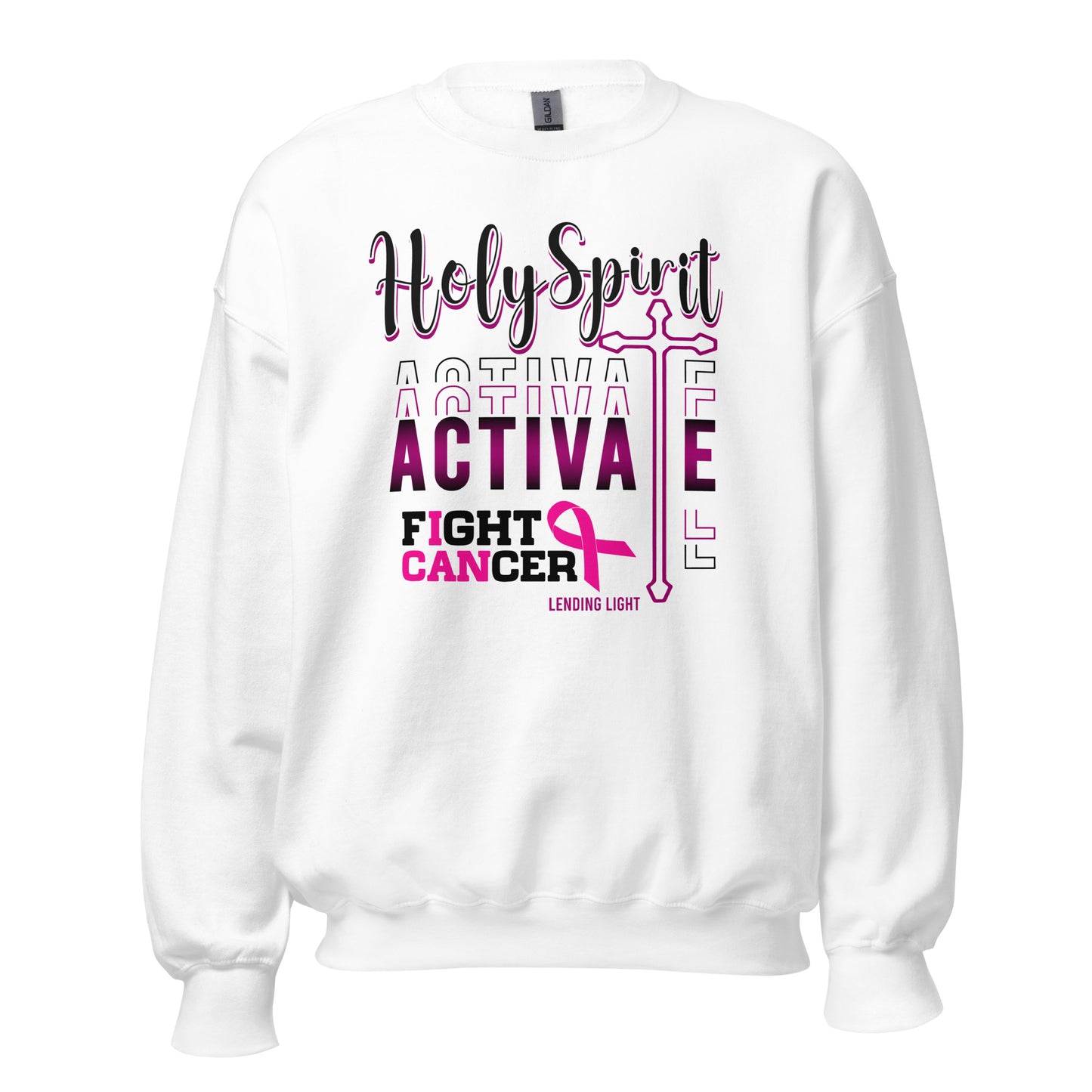 Holy Spirit Activate Fight Cancer Unisex Sweatshirt light