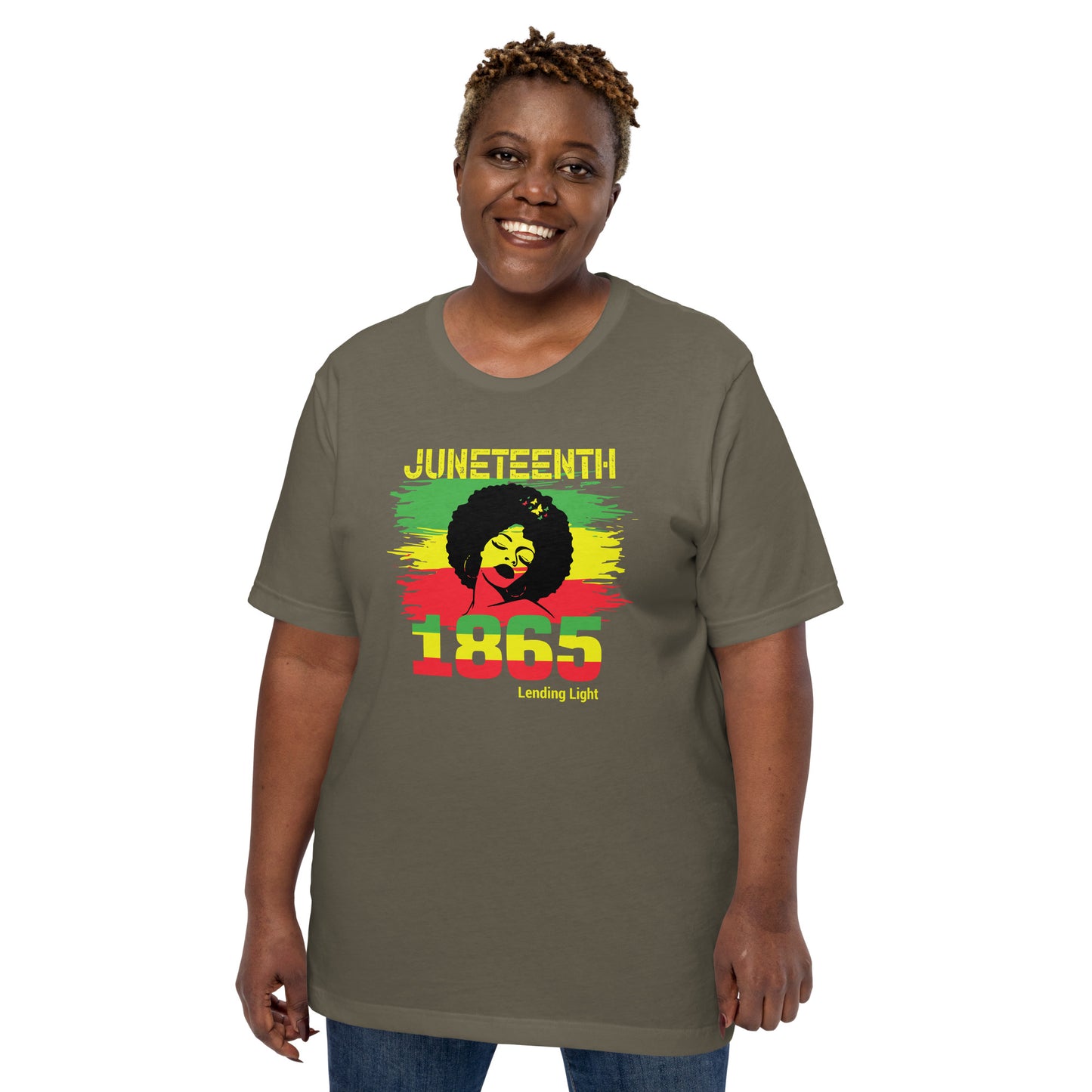 Juneteenth Afro Woman 1865 Unisex t-shirt