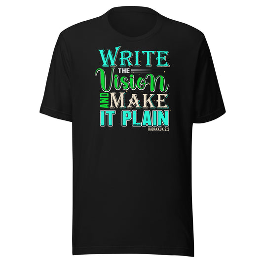 Write the Vision, Make It Plain Unisex t-shirt