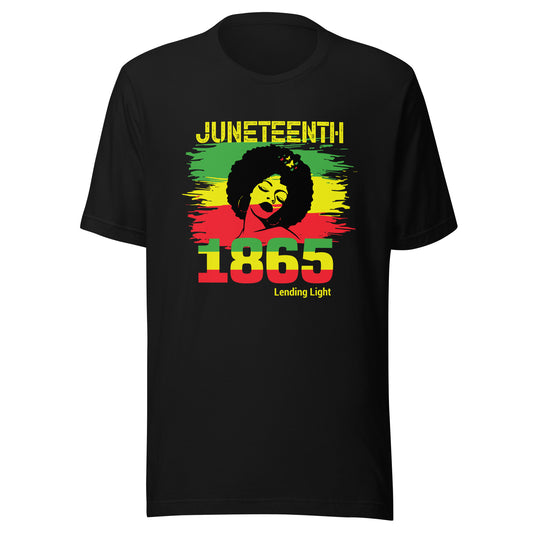 Juneteenth Afro Woman 1865 Unisex t-shirt