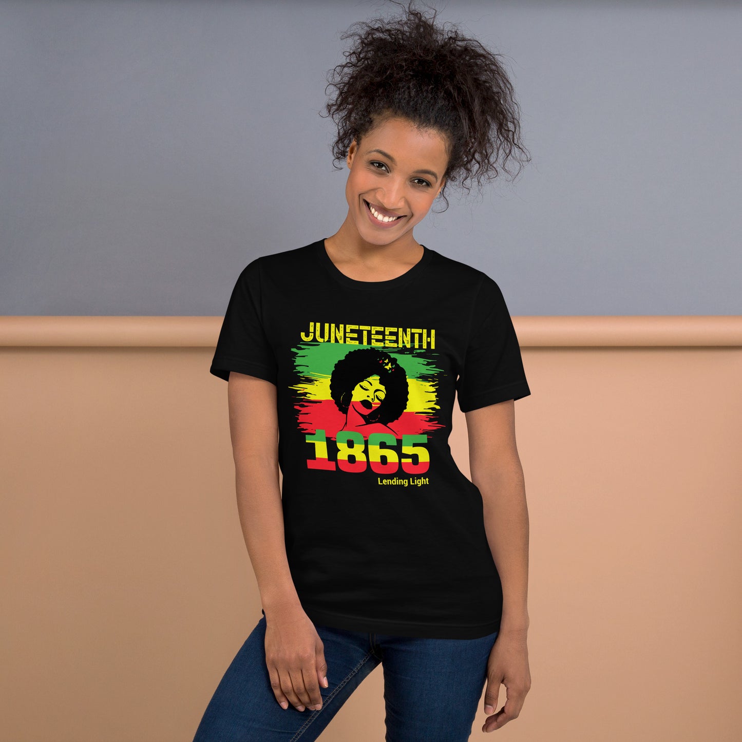 Juneteenth Afro Woman 1865 Unisex t-shirt