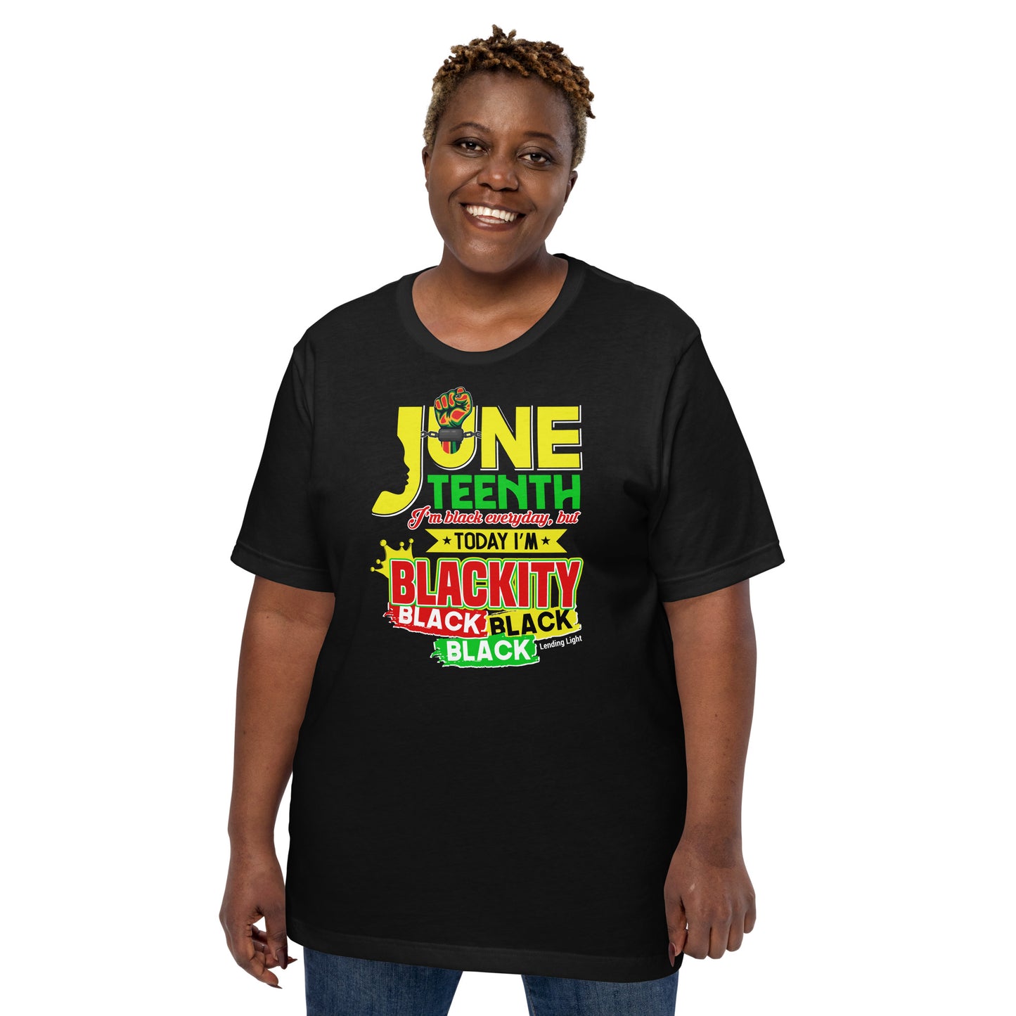 Juneteenth Blackity Black Unisex t-shirt