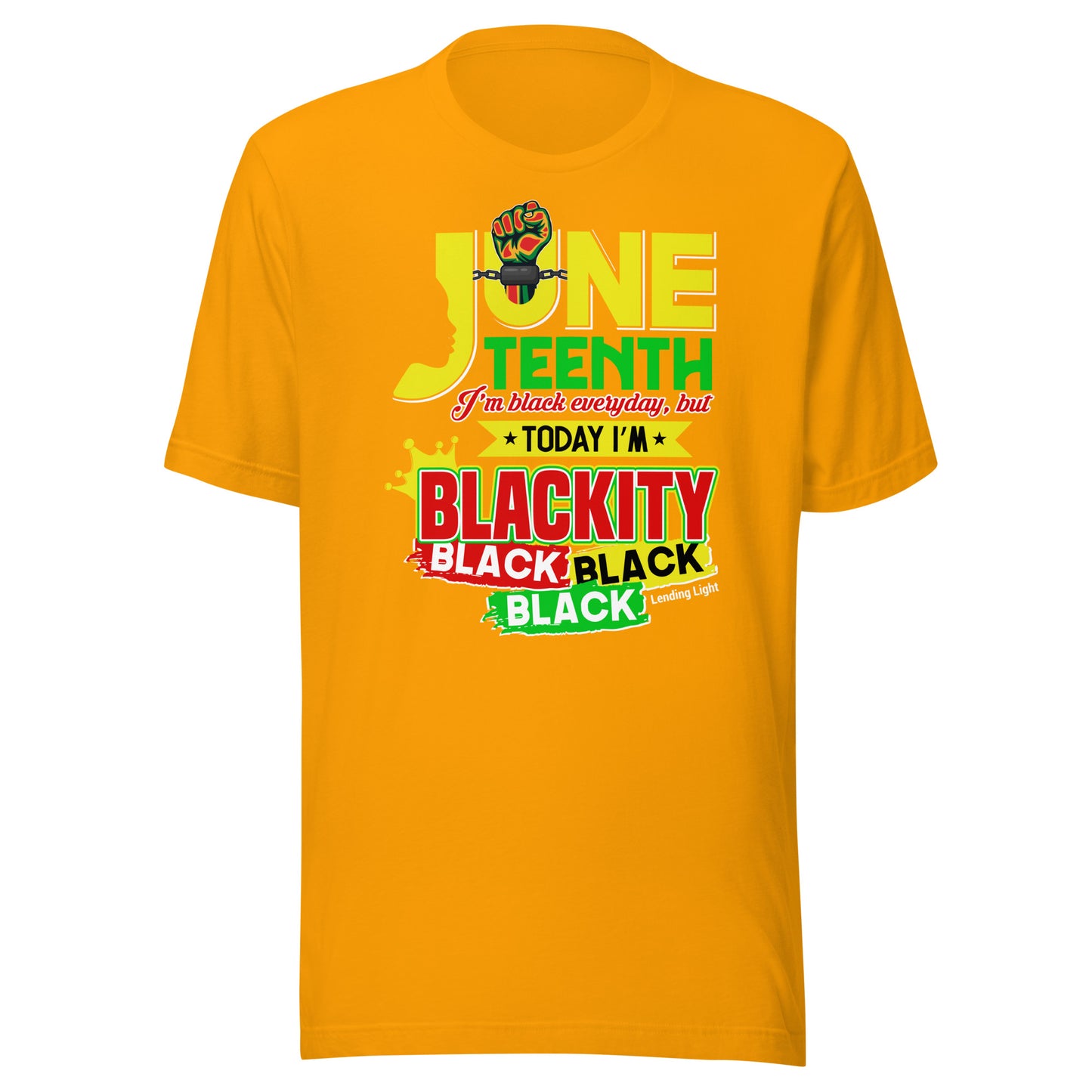 Juneteenth Blackity Black Unisex t-shirt