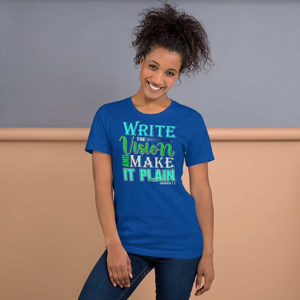 Write the Vision, Make It Plain Unisex t-shirt